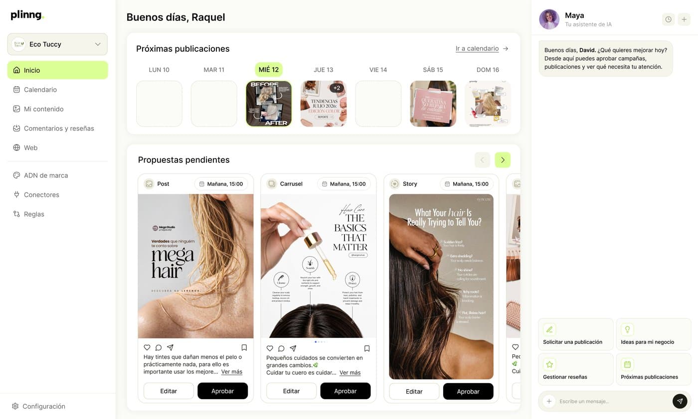 instagram management in Plinng