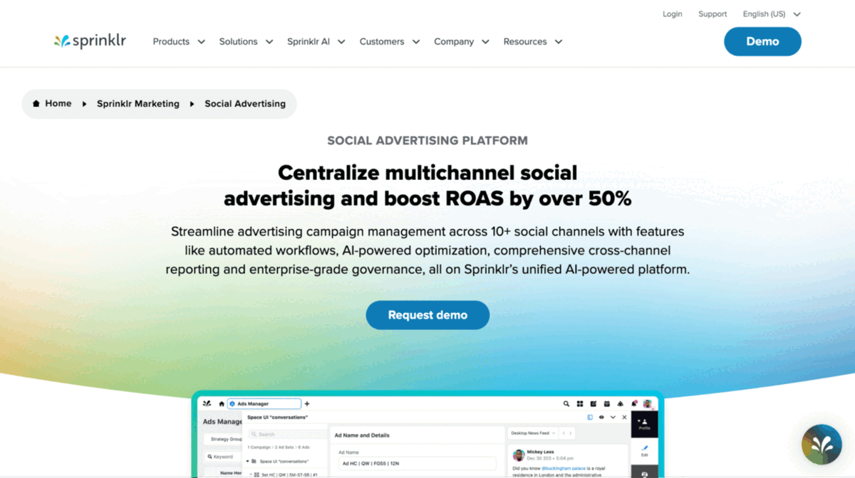 sprinklr as universal ads api