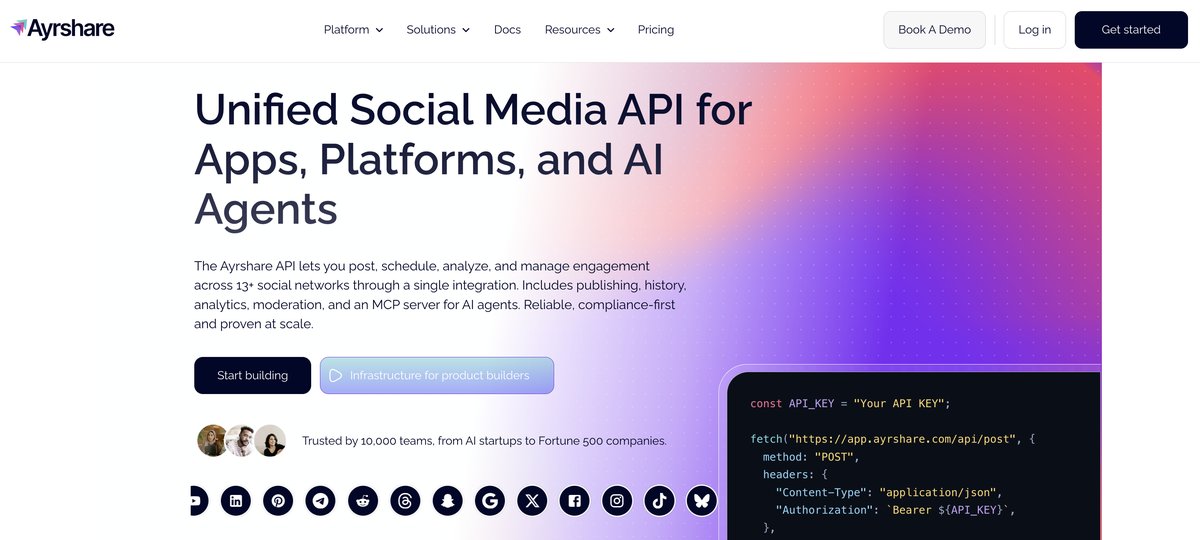 Ayrshare for social media API
