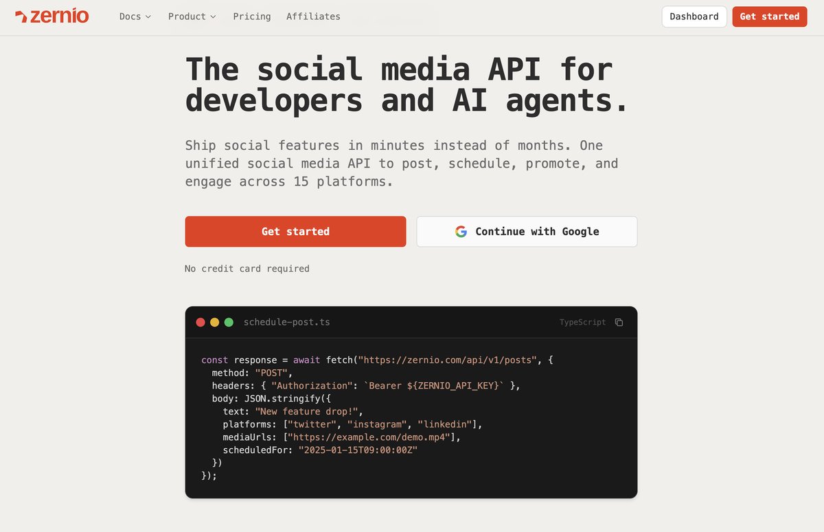 Zernio multi-platform social media API