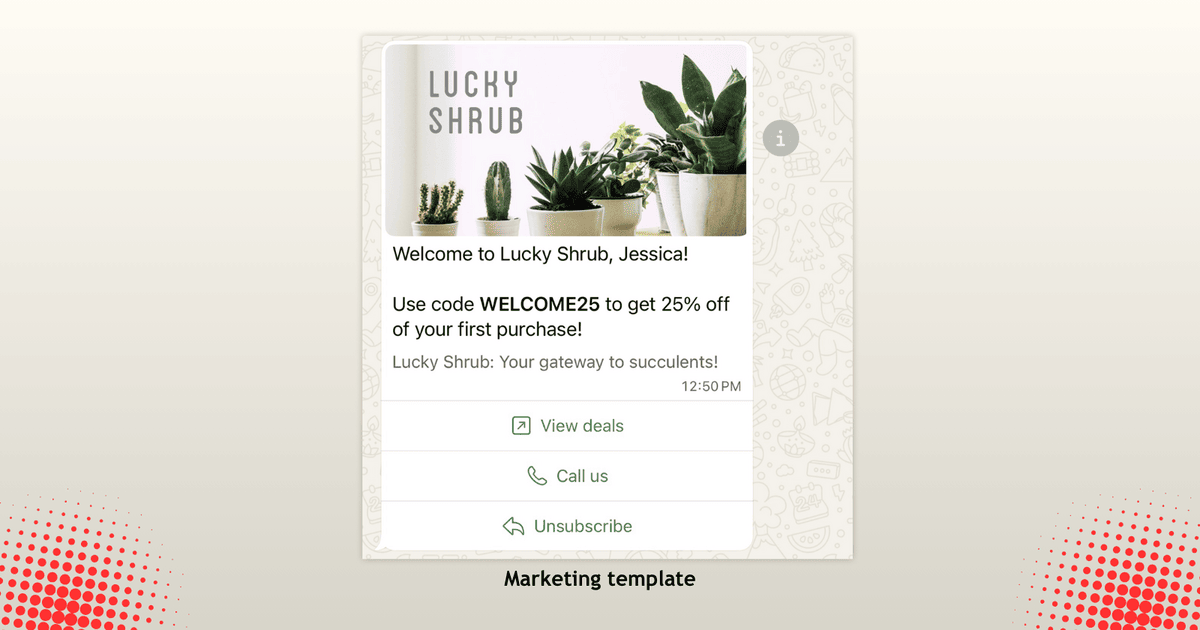 WhatsApp marketing template