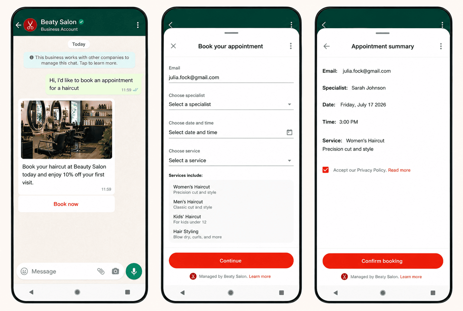 WhatsApp Flow API